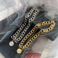 Shangjie OEM Retro Man Kopf Dicke Kette Doppelkette Frauen Goldlegierungen Bestverkaufte Halsketten